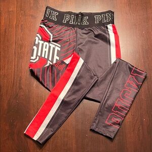 PINK Victoria's Secret Ohio State Black and Red Leggings XS